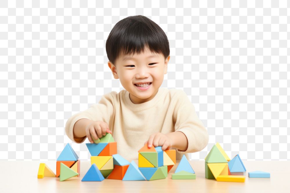 PNG Happy korean kid baby white background construction. AI generated Image by rawpixel.