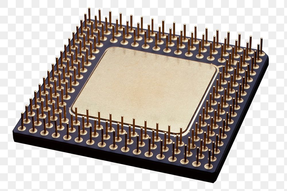 CPU processor png sticker, technology cut out, transparent background