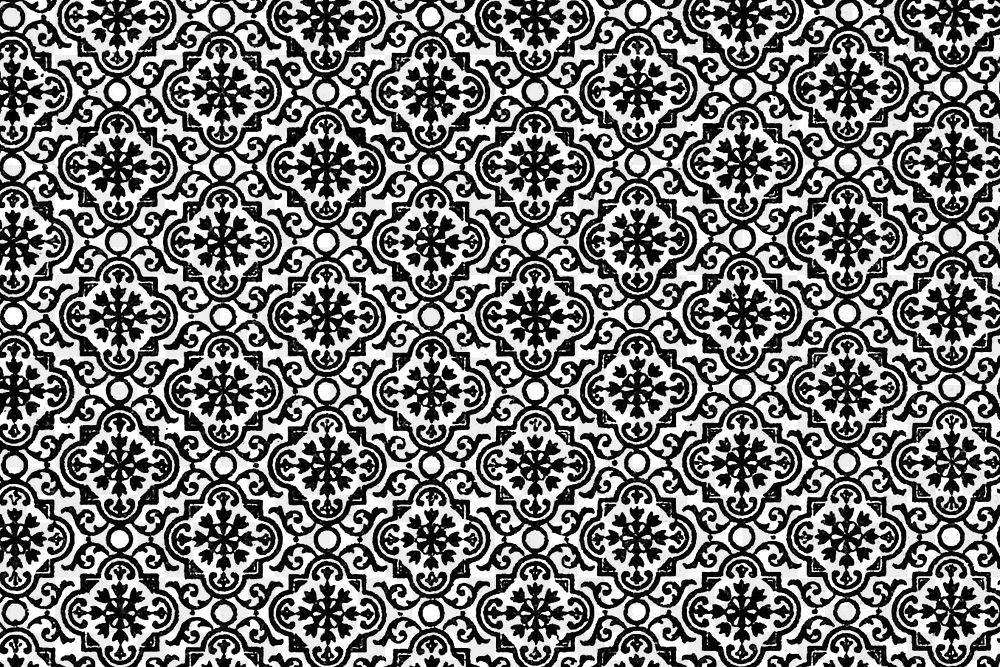Vintage pattern png black floral | Premium PNG - rawpixel