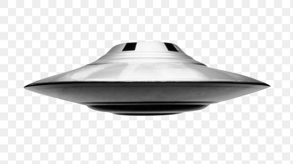 3D UFO png sticker, transparent background