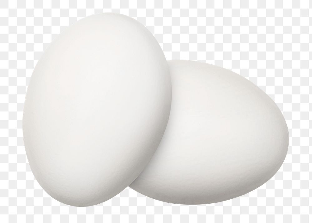 White eggs png sticker, transparent background