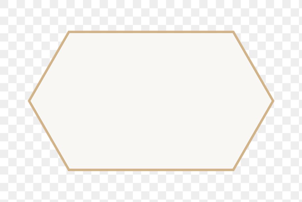 PNG Hexagon shape badge, transparent background