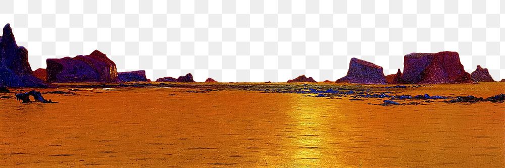 Desert border png vintage illustration, transparent background. Remixed by rawpixel. 
