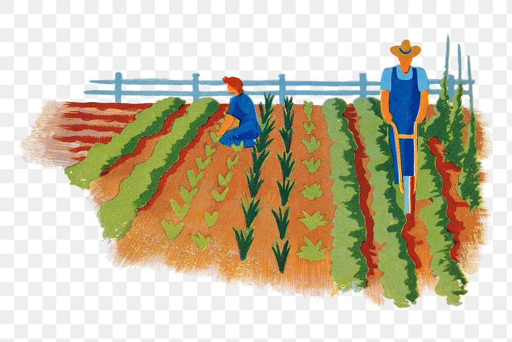 Farming people png, agriculture illustration, transparent background. Remixed by rawpixel.