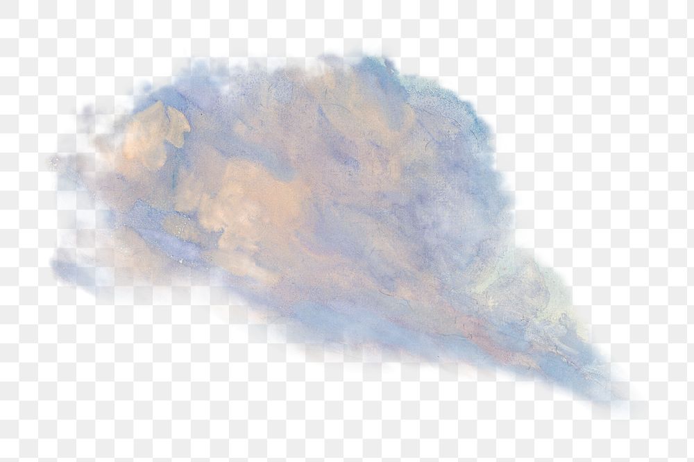 Pastel clouds png watercolor illustration element, transparent background. Remixed from Francis Augustus Lathrop artwork, by…