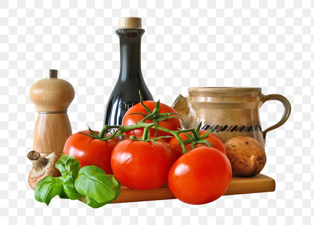European ingredients png, healthy food, transparent background