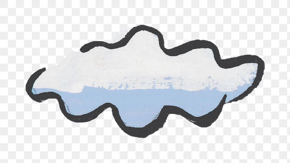 Cloud doodle png modern art, transparent background. Remixed by rawpixel. 