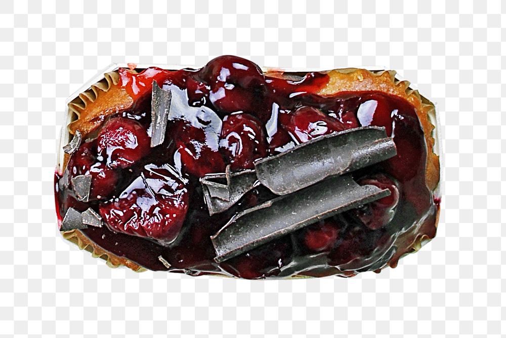 Cherry cake bakery png, transparent background