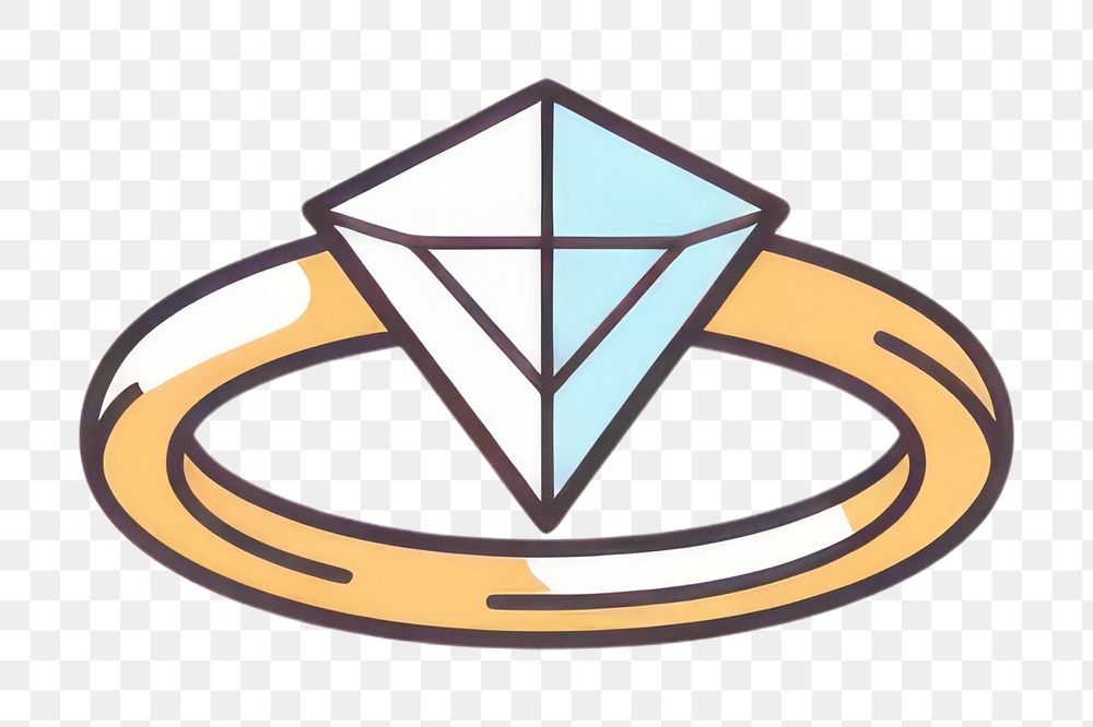 PNG Diamond ring jewelry line logo. AI generated Image by rawpixel.