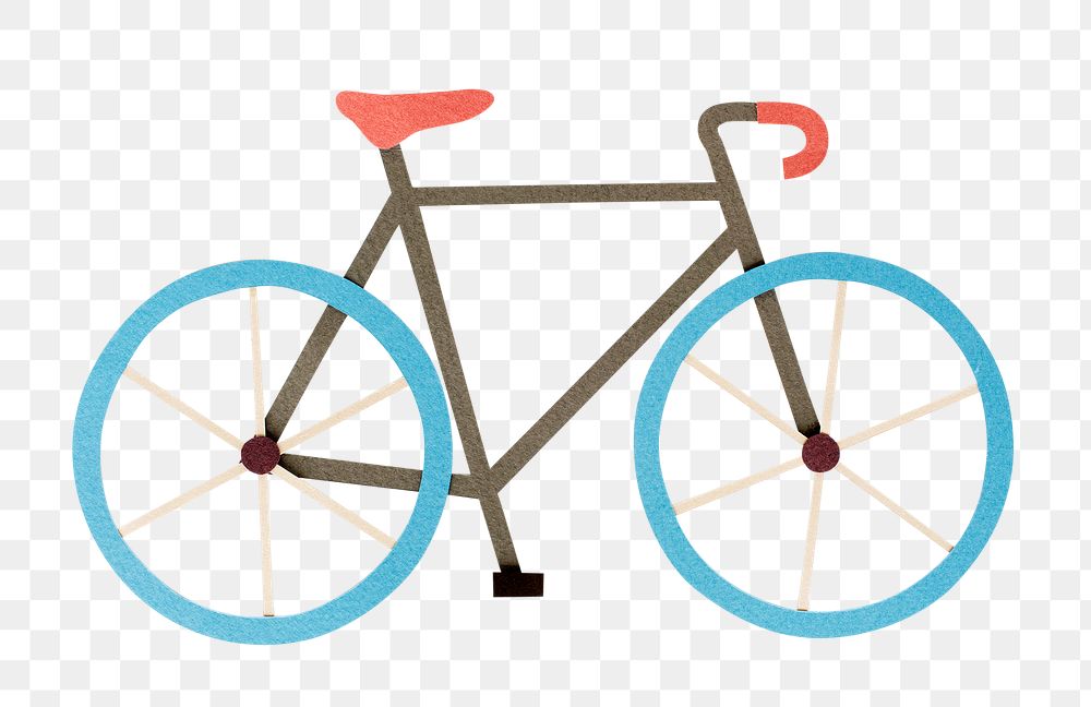 Paper bicycle png sticker, transparent background