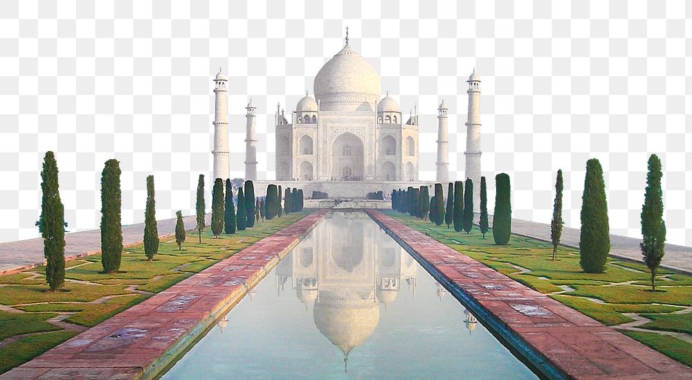 Taj Mahal png border sticker, India travel transparent background