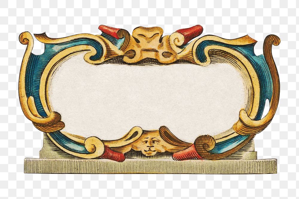 Luxury ornate png frame in gold vintage style, transparent background.   Remastered by rawpixel