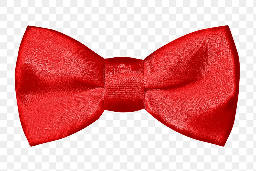 Red bow tie png sticker, fashion transparent background