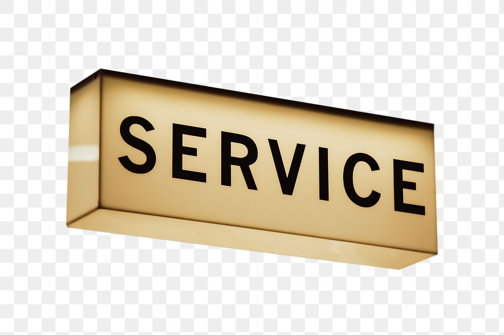 Service sign png sticker, transparent background