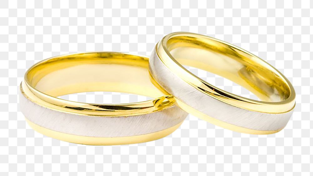 Wedding rings png, transparent background