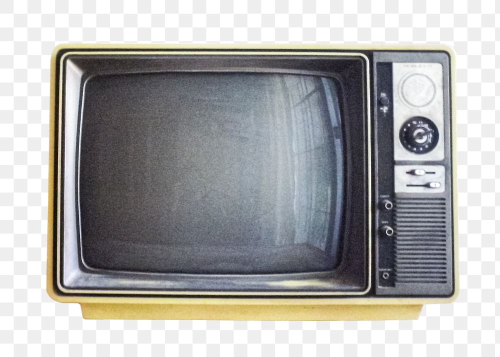 Retro television png sticker, transparent background