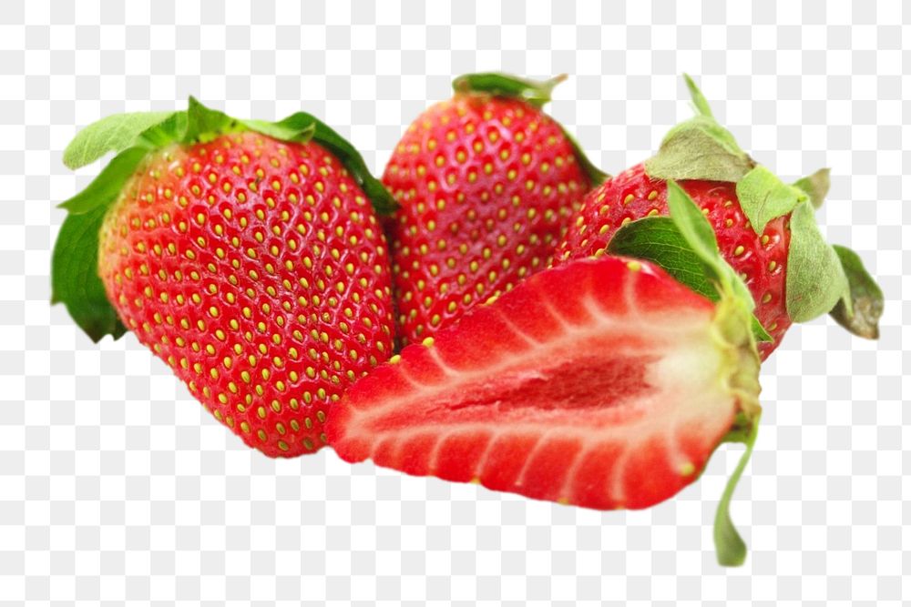 Strawberry fruit png, transparent background