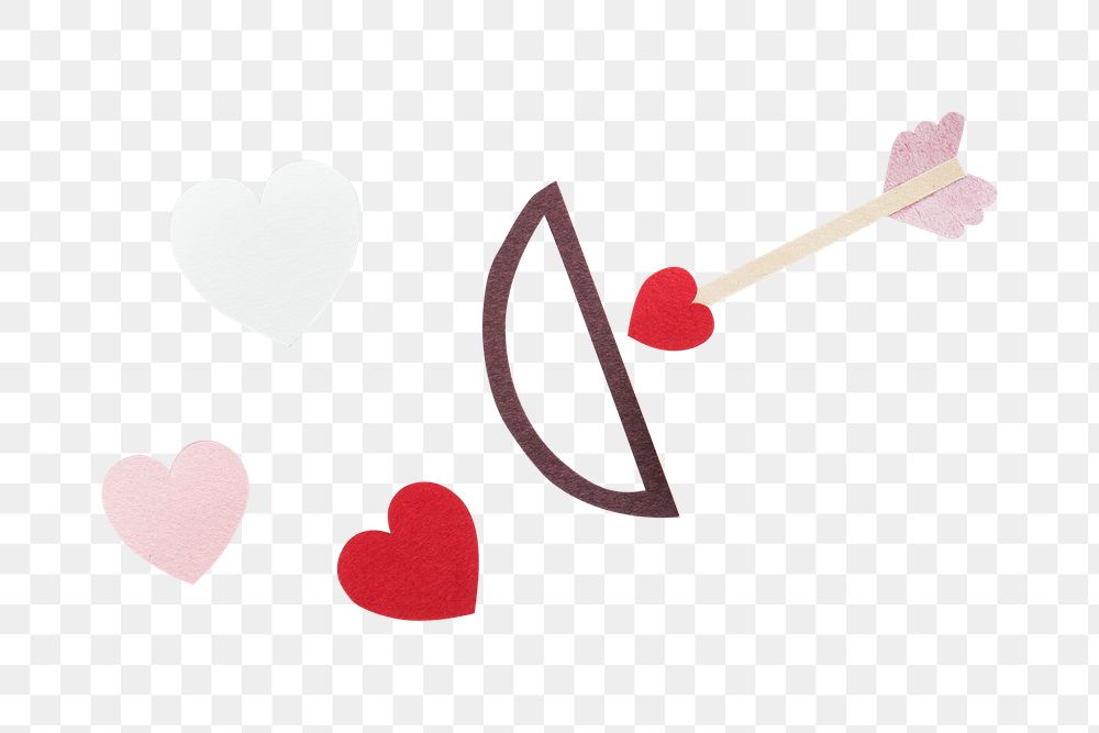 PNG Valentine's arrow icon sticker transparent background