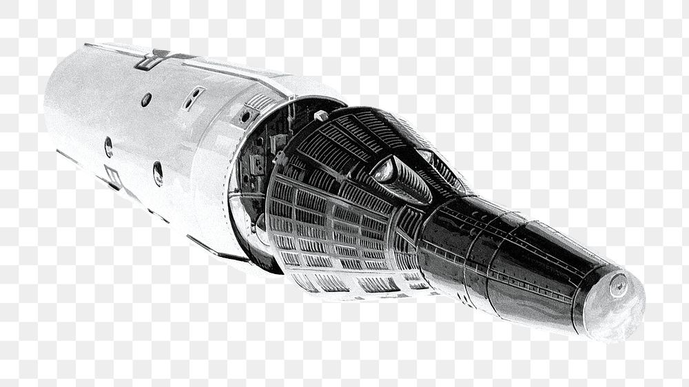 Vintage spaceship png illustration, transparent background. Remixed by rawpixel.