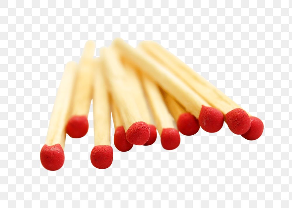 Png matchsticks pile element, transparent background