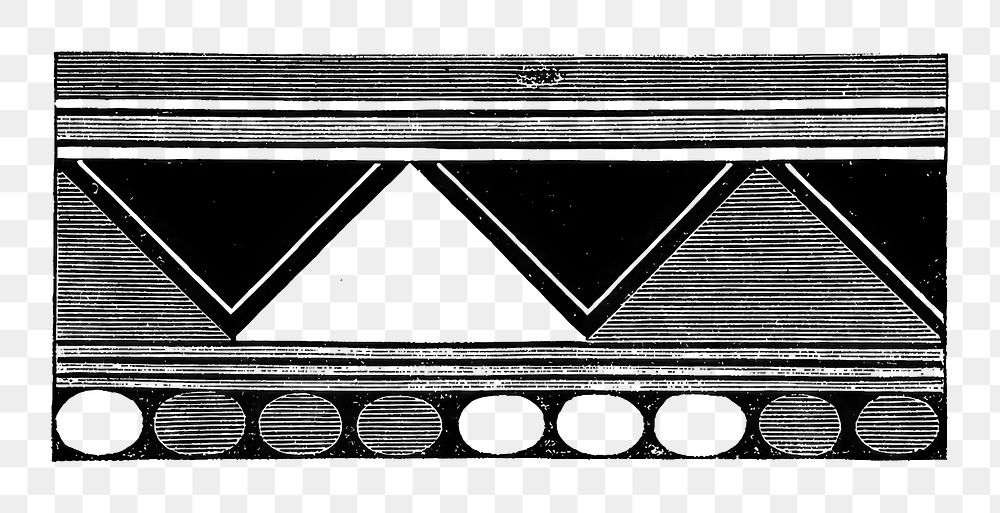 PNG ancient rectangular ornament element, transparent background