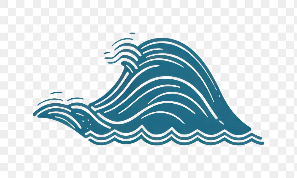 PNG Minimal icon wave element recreation outdoors swimming.