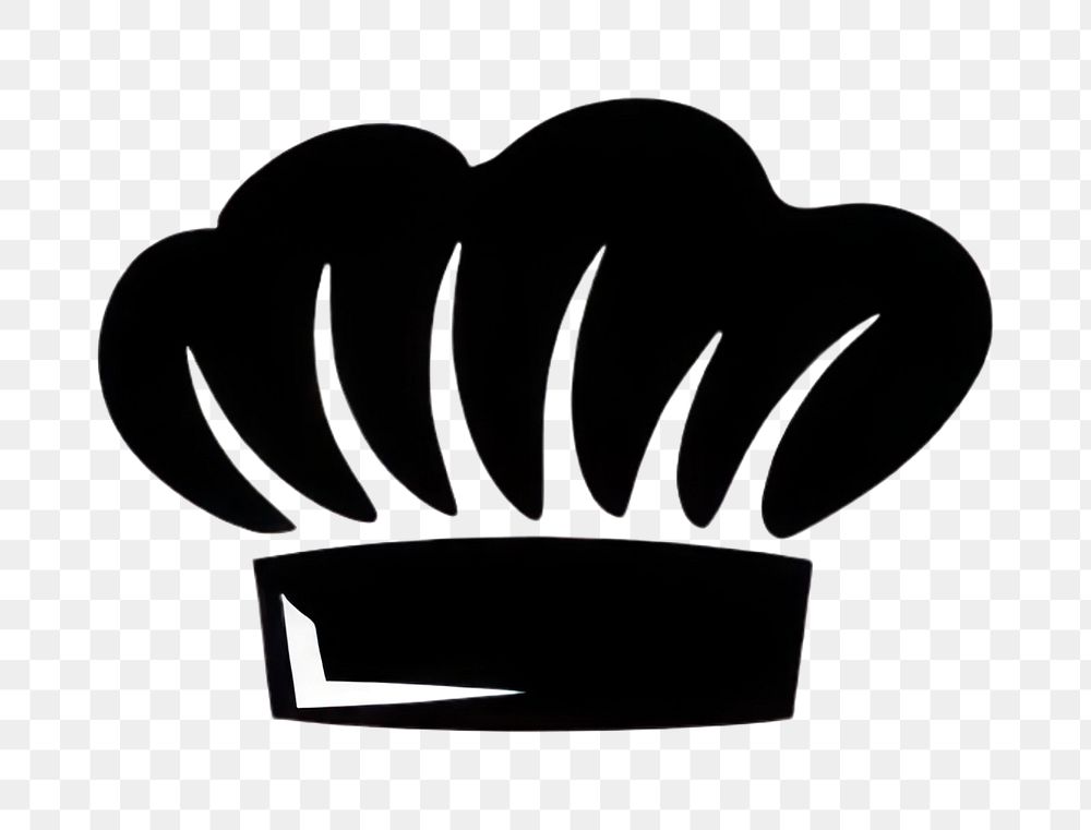 PNG Black minimalist chef hat logo design light silhouette freshness.