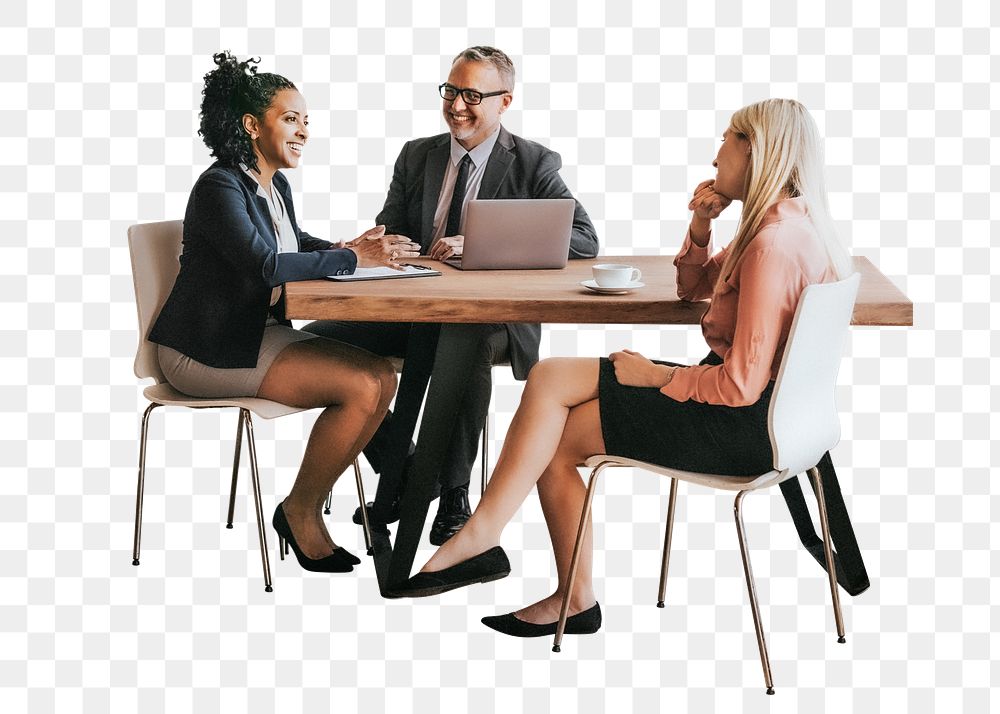 Business manager png interviewing candidate, job recruitment, transparent background