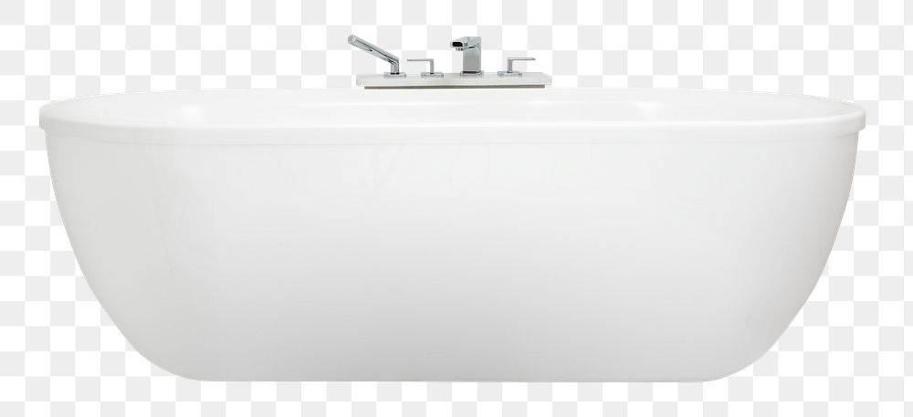 Freestanding modern bathtub png mockup bathroom furniture