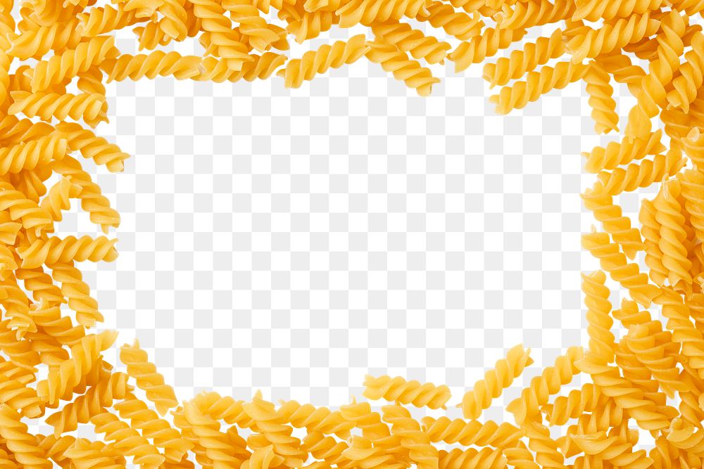 Uncooked pasta frame transparent png