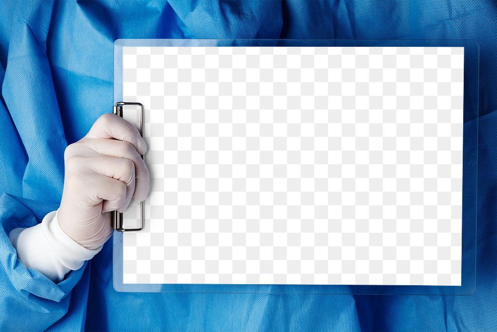 Doctor holding a paper clipboard