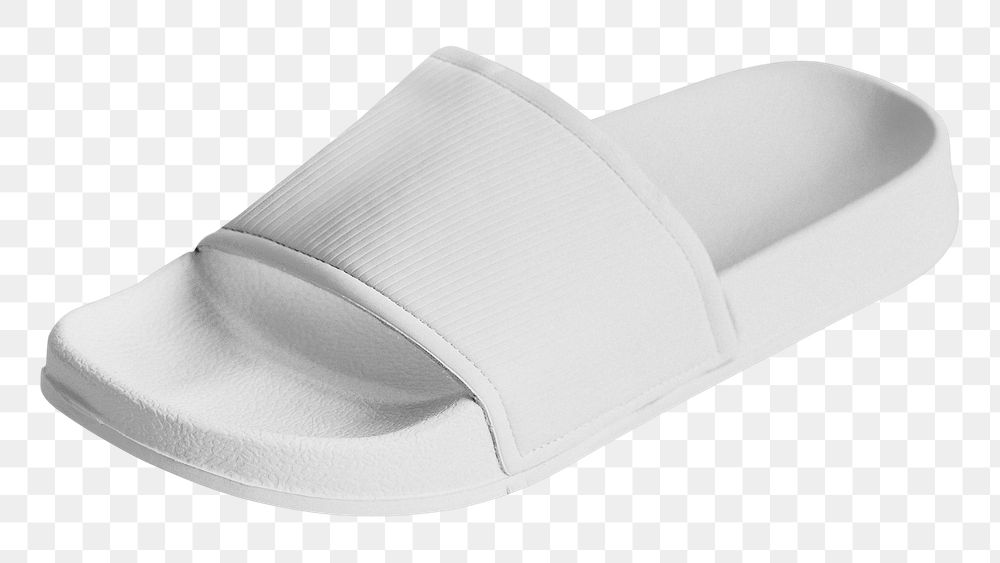 White slide sandal png summer beach slipper