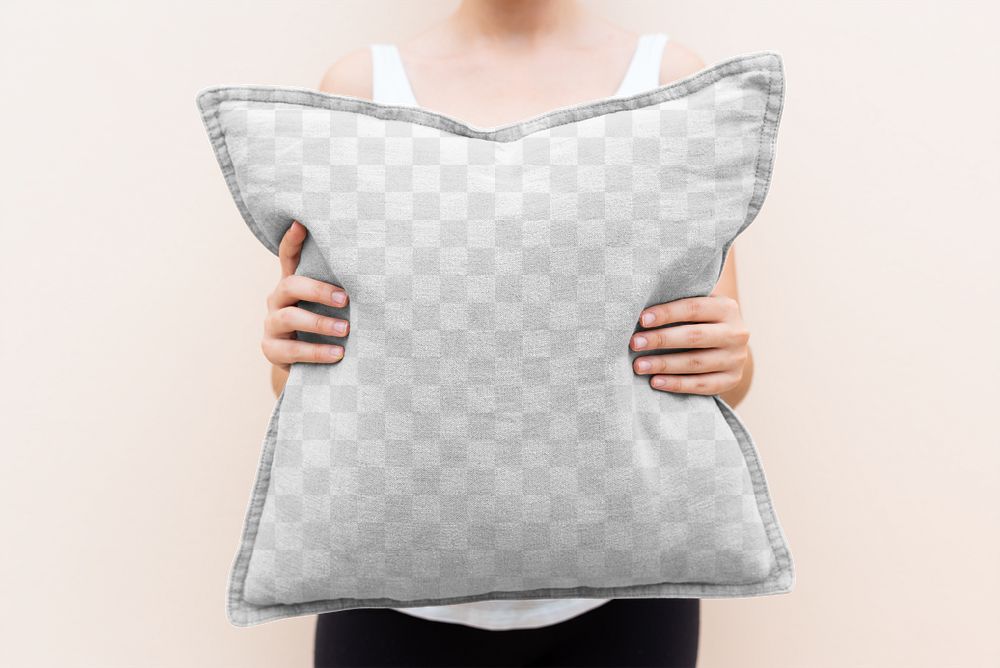 Cushion cover png mockup living concept
