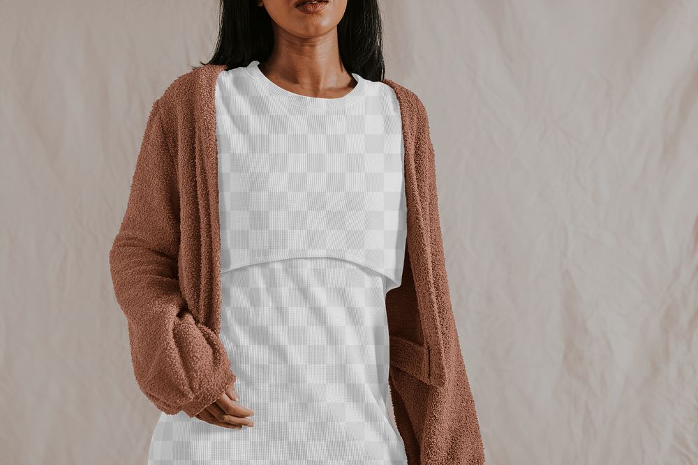 PNG dress mockup transparent, women's autumn apparel fashion design