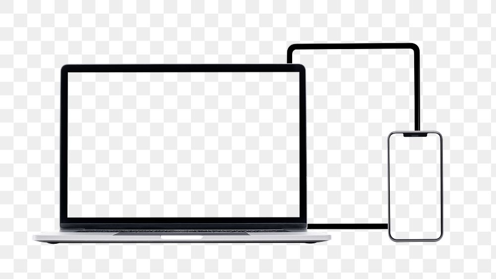 Digital devices blank screen png technology and electronics
