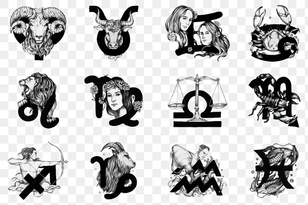 PNG zodiac signs sticker horoscope