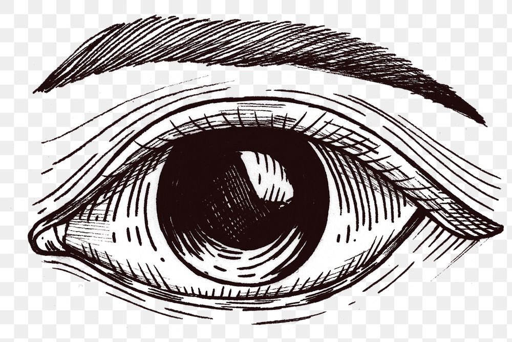 Hand drawn human eye design element