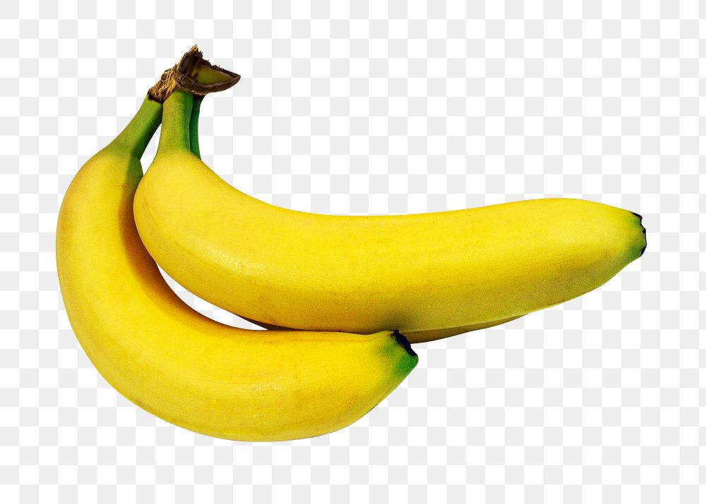 Banana bunch png clipart, yellow fruit on transparent background