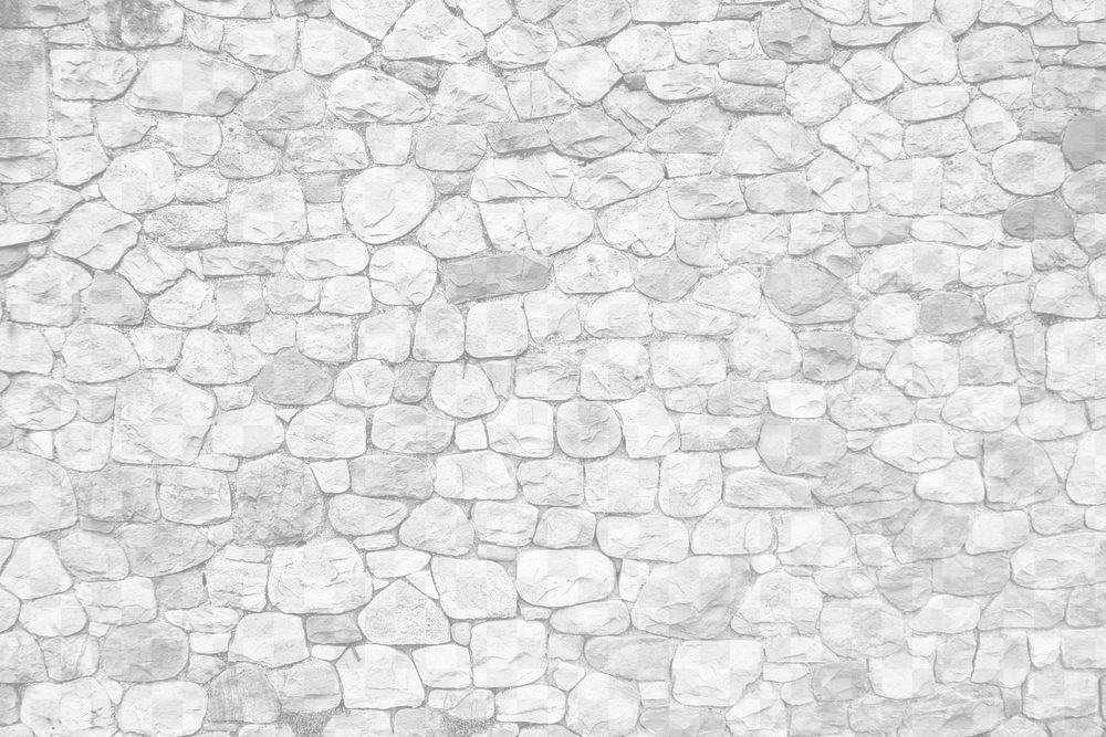 Cobblestones wall png overlay texture, abstract design on transparent background 