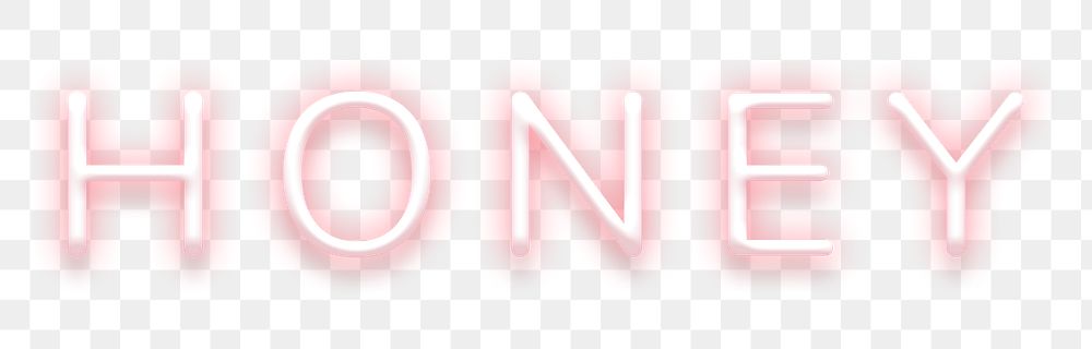 Honey neon pink text design | Free PNG Sticker - rawpixel