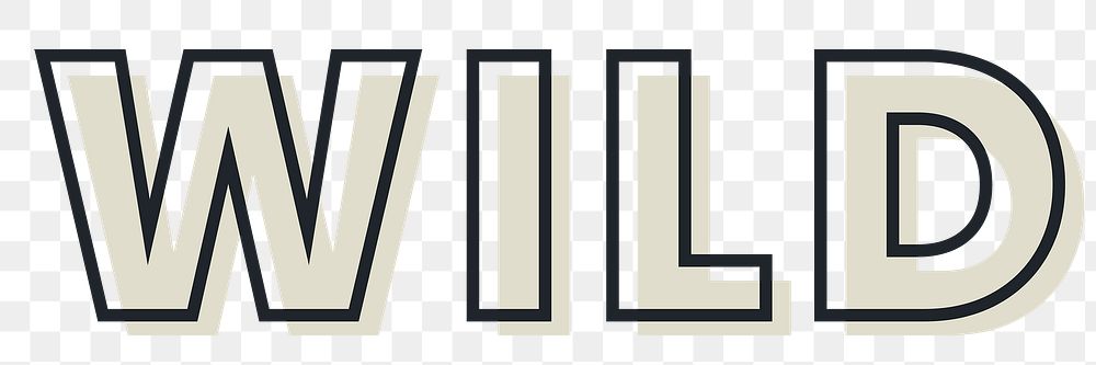 Wild typography design element | Free PNG Sticker - rawpixel