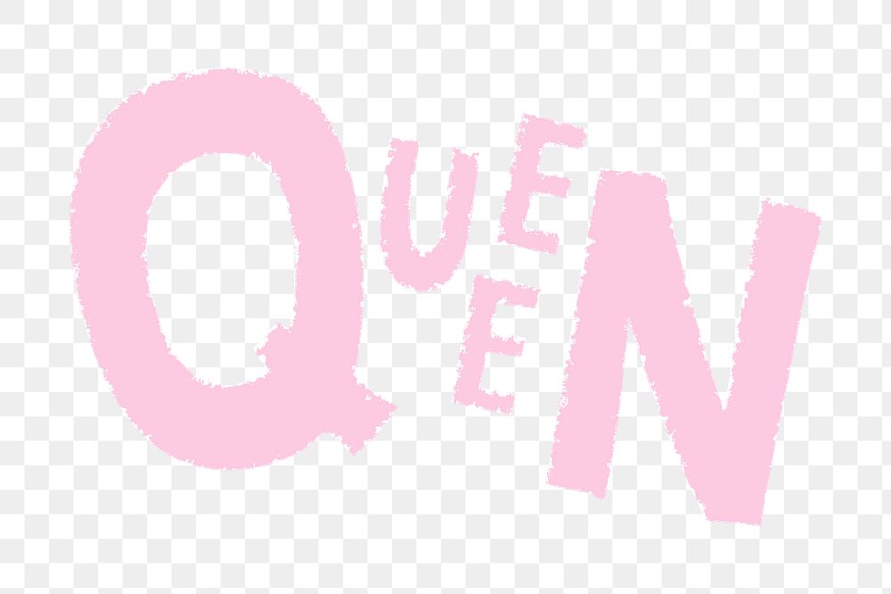 Queen doodle typography design element | Premium PNG Sticker - rawpixel