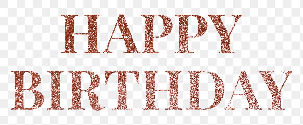 Happy birthday glittery word png sticker