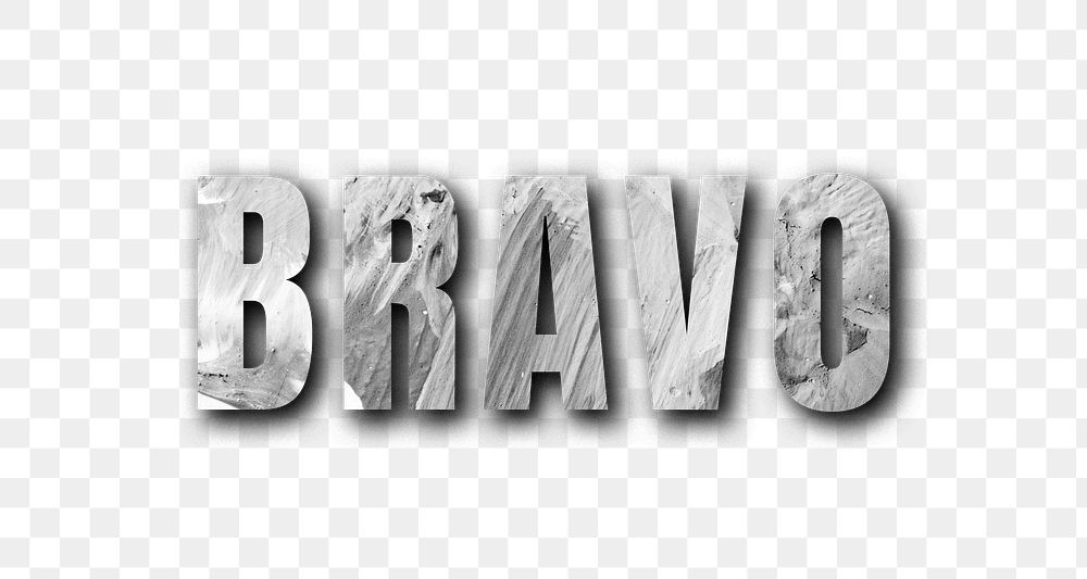 Bravo uppercase letters typography design element