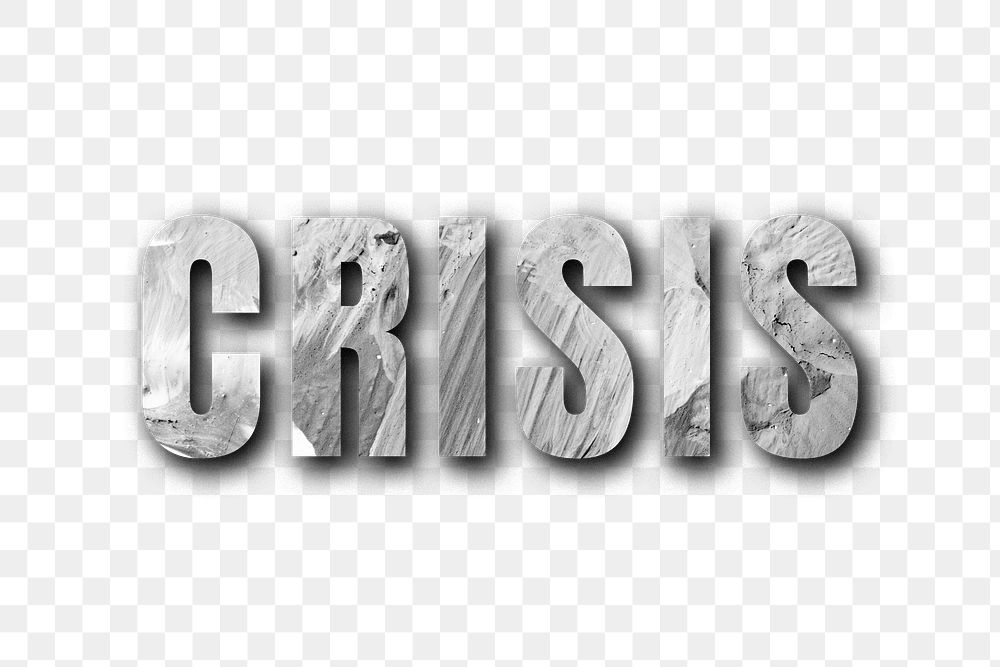 Crisis uppercase letters typography design element