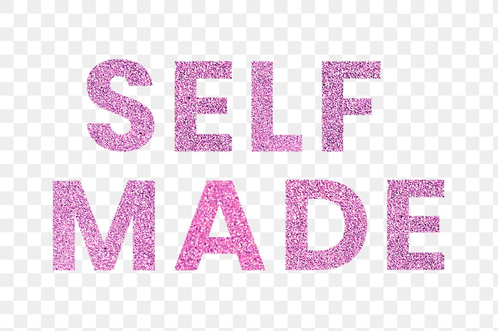 selfmade-glittery-png-pink-trendy-free-png-sticker-rawpixel