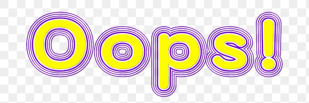 Transparent oops offset stroke text