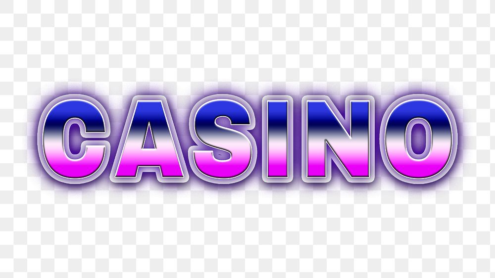 Casino retro style word design element