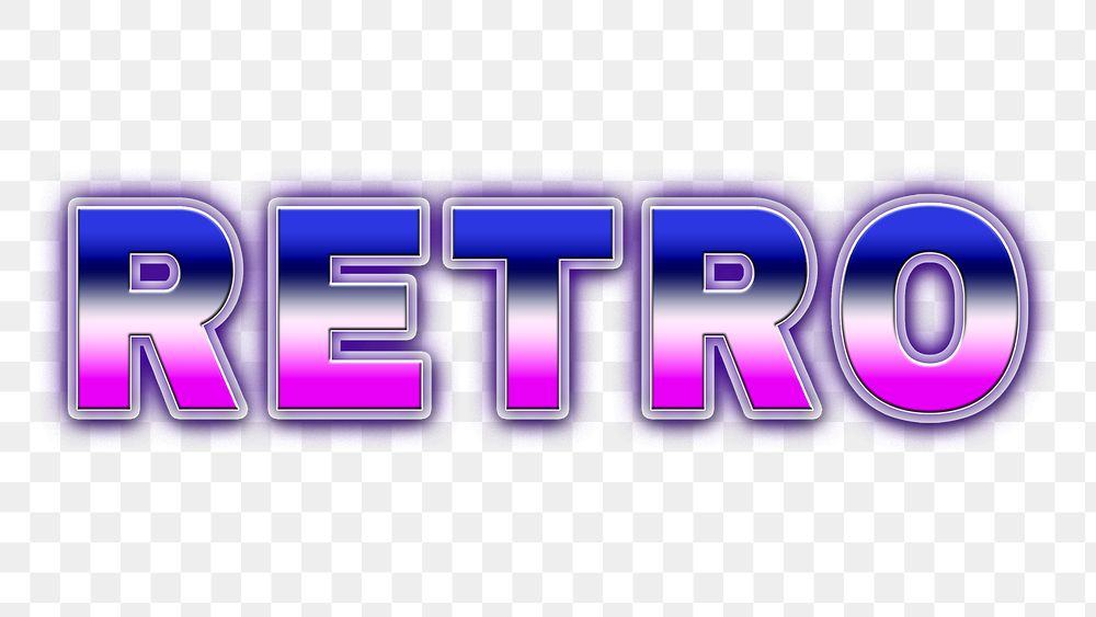Vibrant retro word design element | Free PNG Sticker - rawpixel
