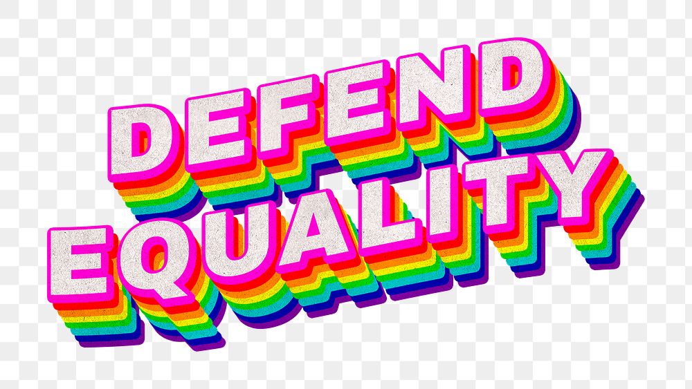 rainbow-word-defend-equality-typography-free-png-sticker-rawpixel